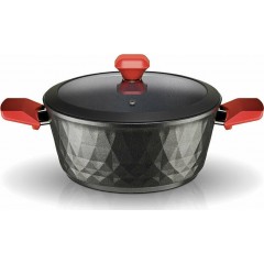 Pyramis Red Diamond Βαθιά Κατσαρόλα από Αλουμίνιο 24cm 014010701